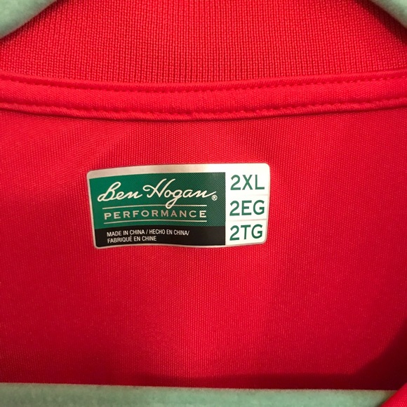 Ben Hogan Men’s Red Polo Shirt size 2XL - Picture 2 of 5